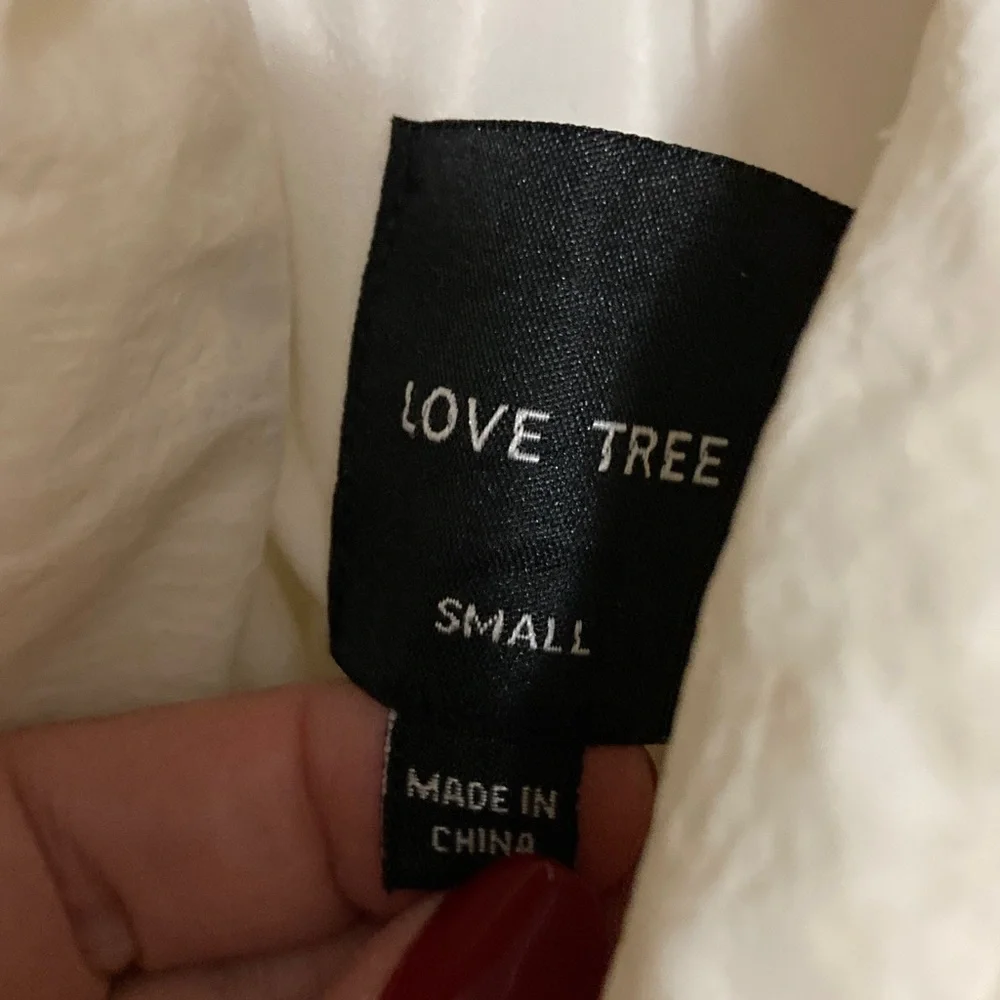 Love Tree Cream Puffer Vest with Bows, Size Small - Picture 6 of 10